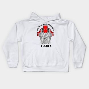 Saint and sinner we must resist temptation Kids Hoodie